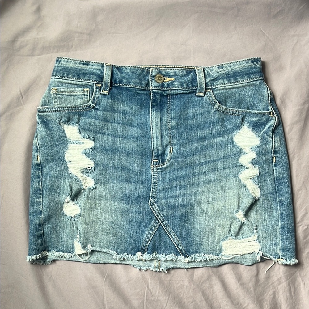 Hollister Denim Vintage Stretch High Rise Skirt